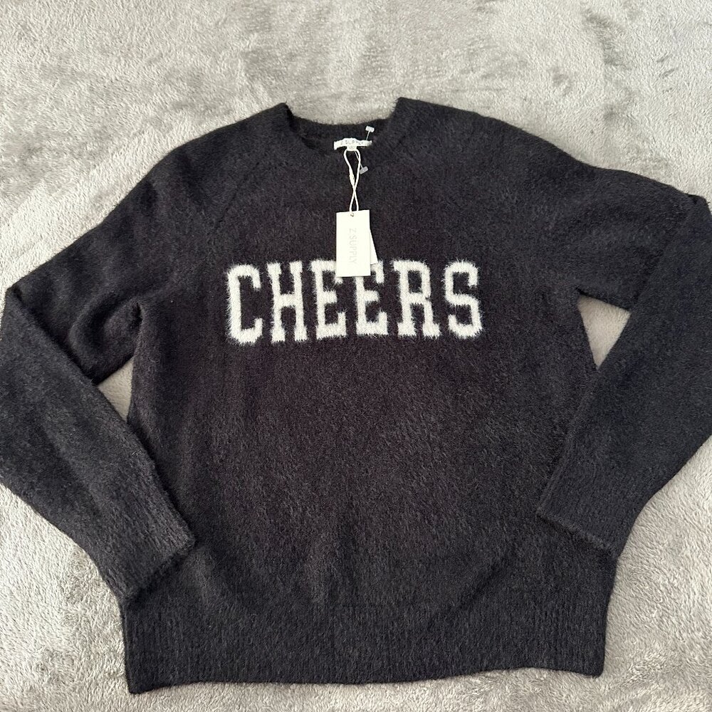NWT Z Supply Cheers Black Lizzy Sweater Women's size SMALL
